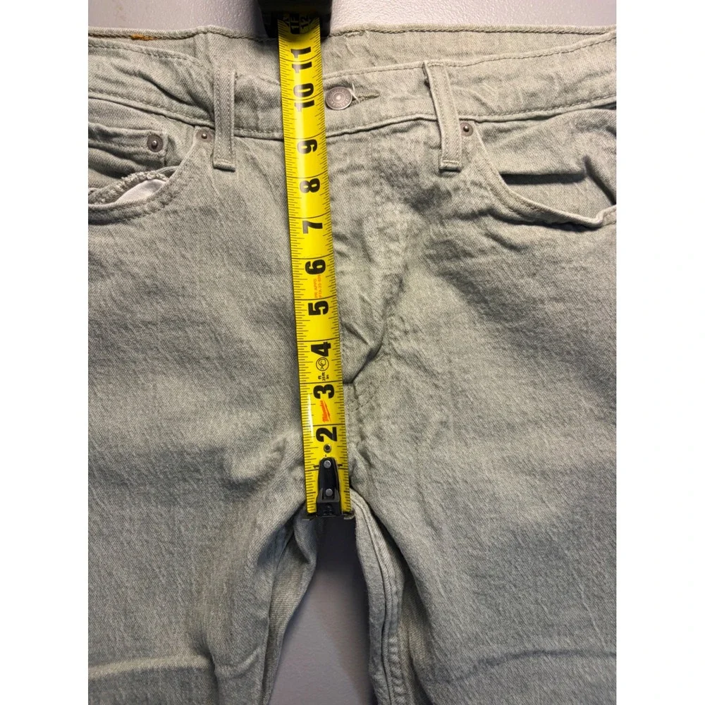 Levi's 512 Slim Taper Jeans Mens 33x29 Green Garment Dyed Denim Pants W34